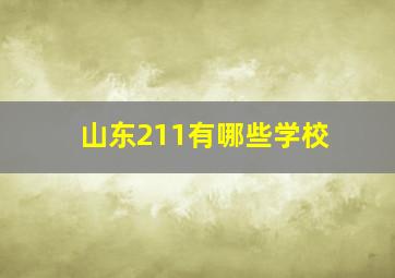 山东211有哪些学校