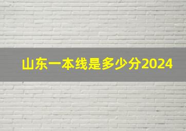 山东一本线是多少分2024