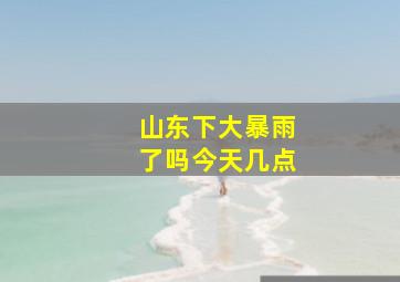 山东下大暴雨了吗今天几点