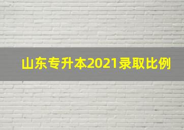 山东专升本2021录取比例