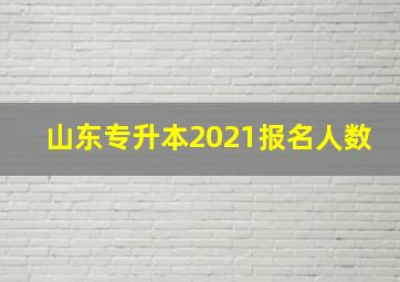 山东专升本2021报名人数