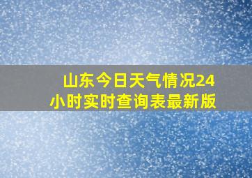 山东今日天气情况24小时实时查询表最新版