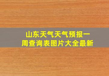 山东天气天气预报一周查询表图片大全最新