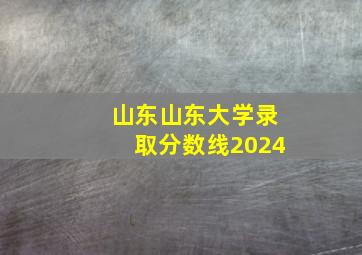 山东山东大学录取分数线2024