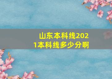 山东本科线2021本科线多少分啊