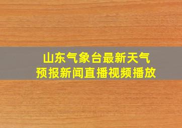 山东气象台最新天气预报新闻直播视频播放