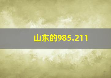 山东的985.211