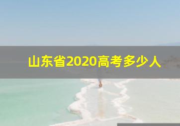 山东省2020高考多少人