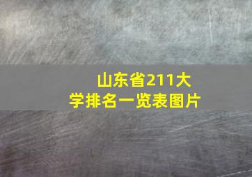 山东省211大学排名一览表图片