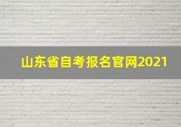 山东省自考报名官网2021