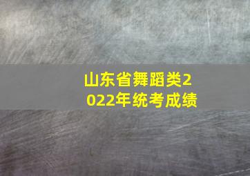 山东省舞蹈类2022年统考成绩