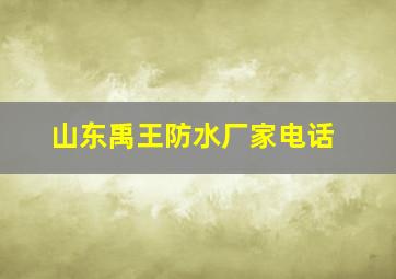 山东禹王防水厂家电话