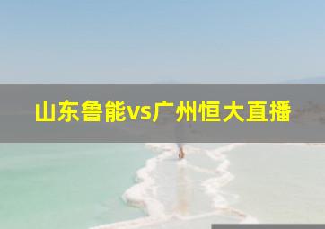 山东鲁能vs广州恒大直播