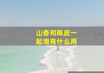 山杳和陈皮一起泡有什么用