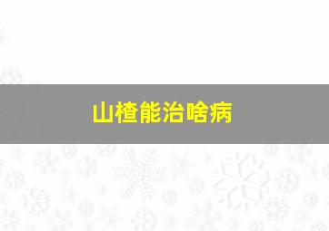 山楂能治啥病