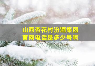 山西杏花村汾酒集团官网电话是多少号啊