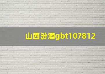 山西汾酒gbt107812