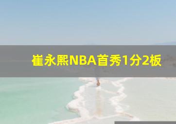 崔永熙NBA首秀1分2板