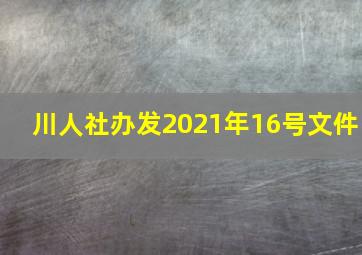 川人社办发2021年16号文件