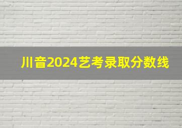 川音2024艺考录取分数线