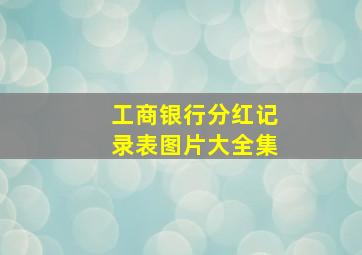 工商银行分红记录表图片大全集