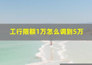 工行限额1万怎么调到5万