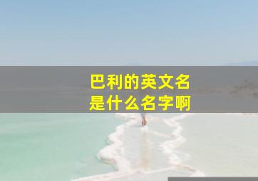 巴利的英文名是什么名字啊