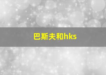 巴斯夫和hks