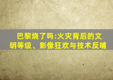 巴黎烧了吗:火灾背后的文明等级、影像狂欢与技术反哺