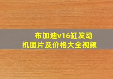 布加迪v16缸发动机图片及价格大全视频