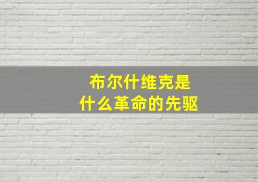 布尔什维克是什么革命的先驱