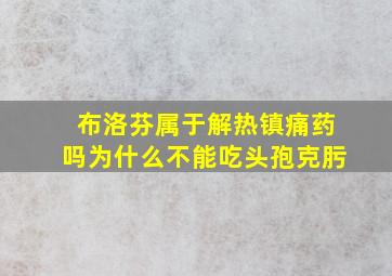 布洛芬属于解热镇痛药吗为什么不能吃头孢克肟