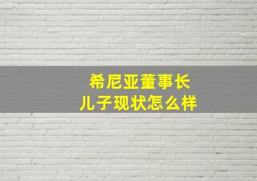 希尼亚董事长儿子现状怎么样