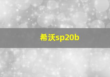 希沃sp20b