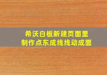 希沃白板新建页面里制作点东成线线动成面