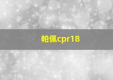 帕佩cpr18