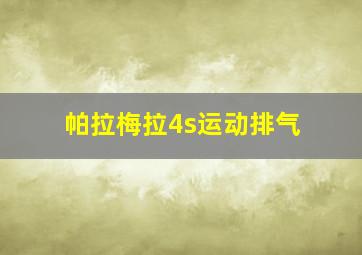 帕拉梅拉4s运动排气