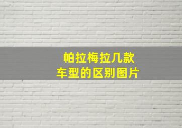 帕拉梅拉几款车型的区别图片