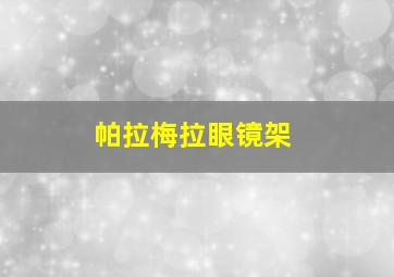 帕拉梅拉眼镜架