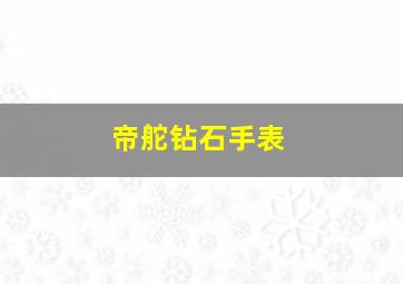 帝舵钻石手表