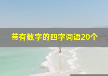 带有数字的四字词语20个