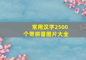 常用汉字2500个带拼音图片大全