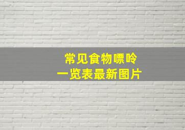 常见食物嘌呤一览表最新图片