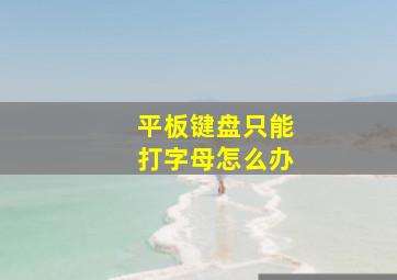 平板键盘只能打字母怎么办