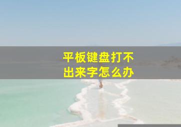 平板键盘打不出来字怎么办