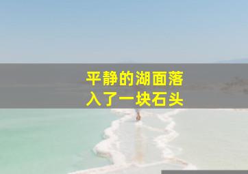 平静的湖面落入了一块石头