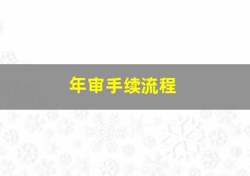 年审手续流程