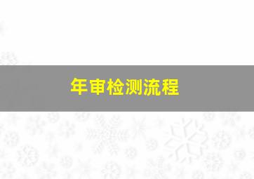 年审检测流程