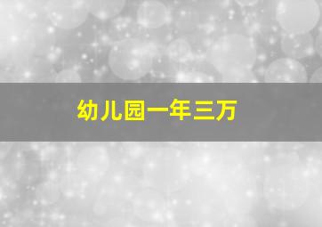 幼儿园一年三万