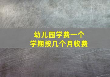 幼儿园学费一个学期按几个月收费